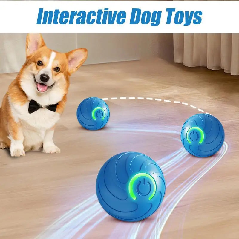 Smart Pet Toys Ball Electric Automatic Jumping Rolling Ball Interactive Game Rechargeable Moving Puppy Touch Activated Toy