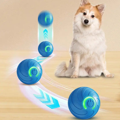 Smart Pet Toys Ball Electric Automatic Jumping Rolling Ball Interactive Game Rechargeable Moving Puppy Touch Activated Toy
